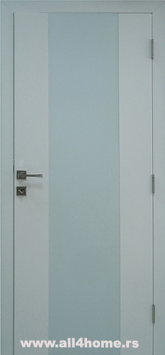 Sobna vrata  Quadro<br> bela sa belim staklom